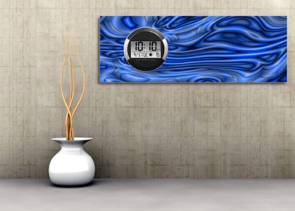 6116 Dixtime Digital Designer Wanduhr, Moderne Wohnraumuhr 35x100cm - 2B.jpg