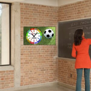 Kinder-Lernuhr Fussball und Rasen, leise kein ticken, dixtime 3D-0435 - 2.jpeg